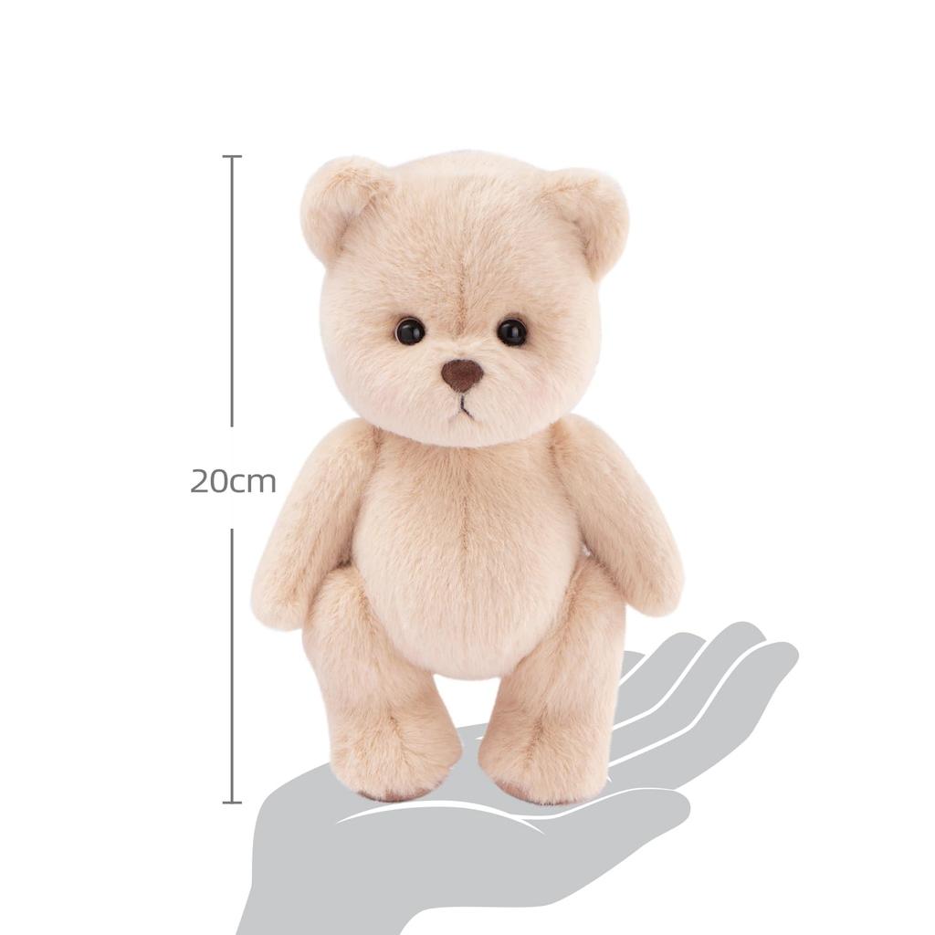 TeddyTales Мишка Лина Плюшевый мишка ручной работы Платье для куклы 'Молочный чай', Маленький, (20см)