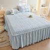 Новая простая однотонная юбка из молочного волокна, нескользящая бытовая стеганая простыня, пылезащитный защитный чехол, утолщающее покрывало