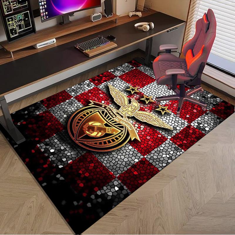 Ben-fica Football Club Printed Area Rug for Office, Chair Rug, Decorative Carpet Floor Mat, Large Size Fan gifts Christmas gifts