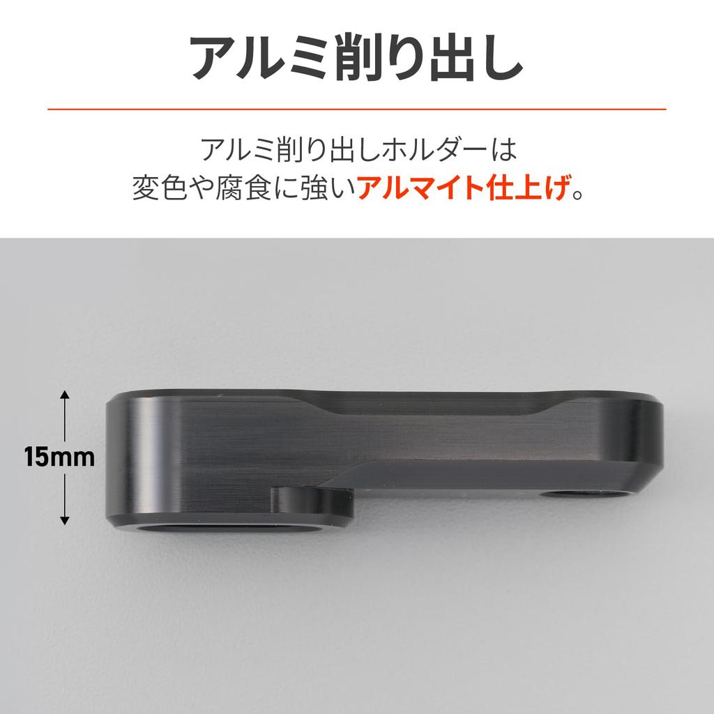 Зеркало для мотоцикла Daytona, 1 шт., с одной стороны, 10 мм, положительный/обратный винт, смещение, держатель 35-45 мм, черный 99613