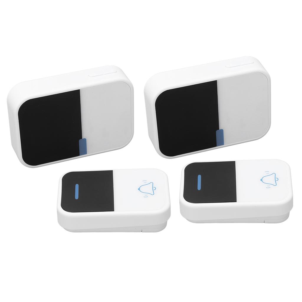 433.92MHz Wireless Doorbell Set with Receiver Self Generating IP44 Waterproof 38 Ringtones for Home Apartment EU Plug