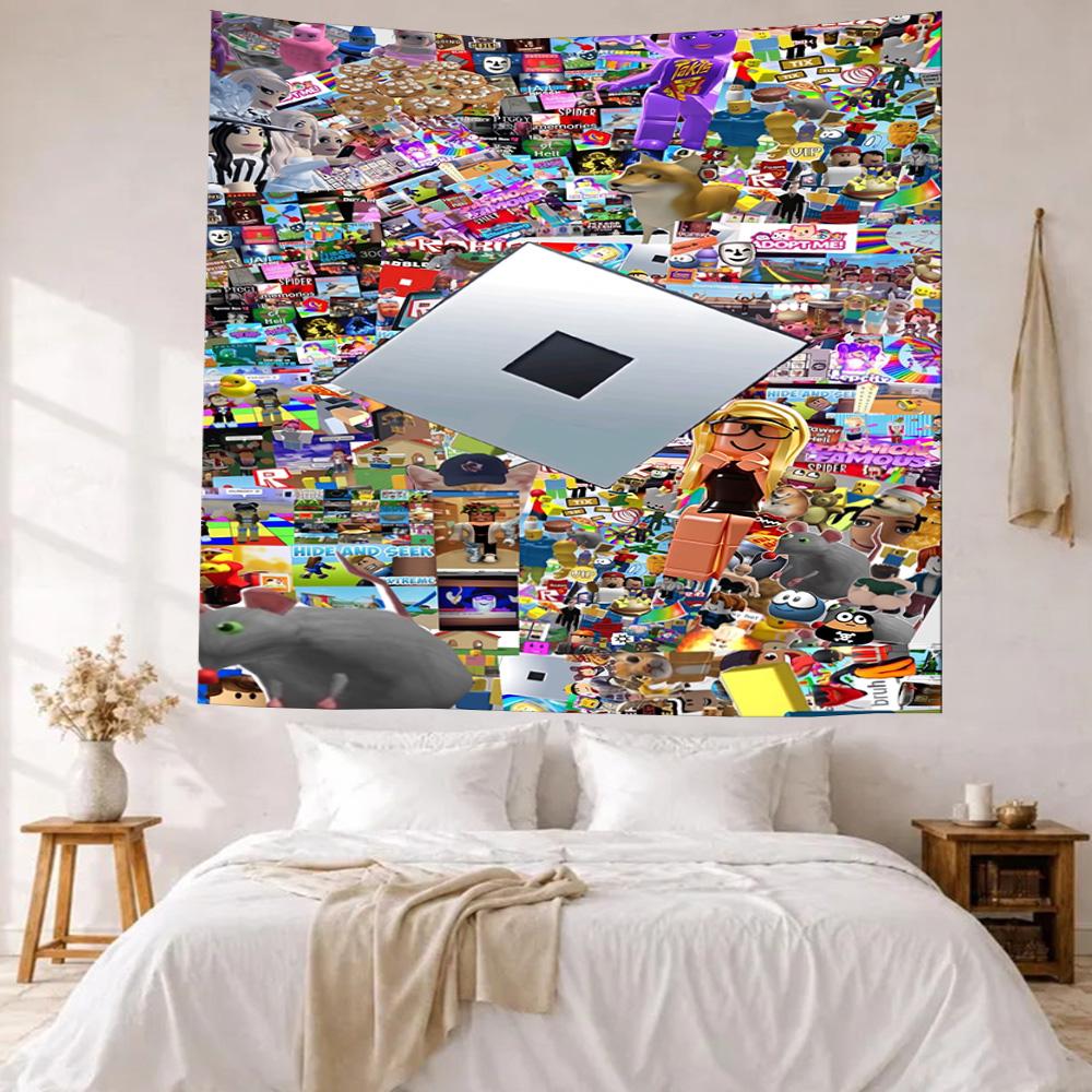 Roblox Wall Decor Tapestry Art For Pet Memorial Birthdaywedding Party Backdrop Family Gift