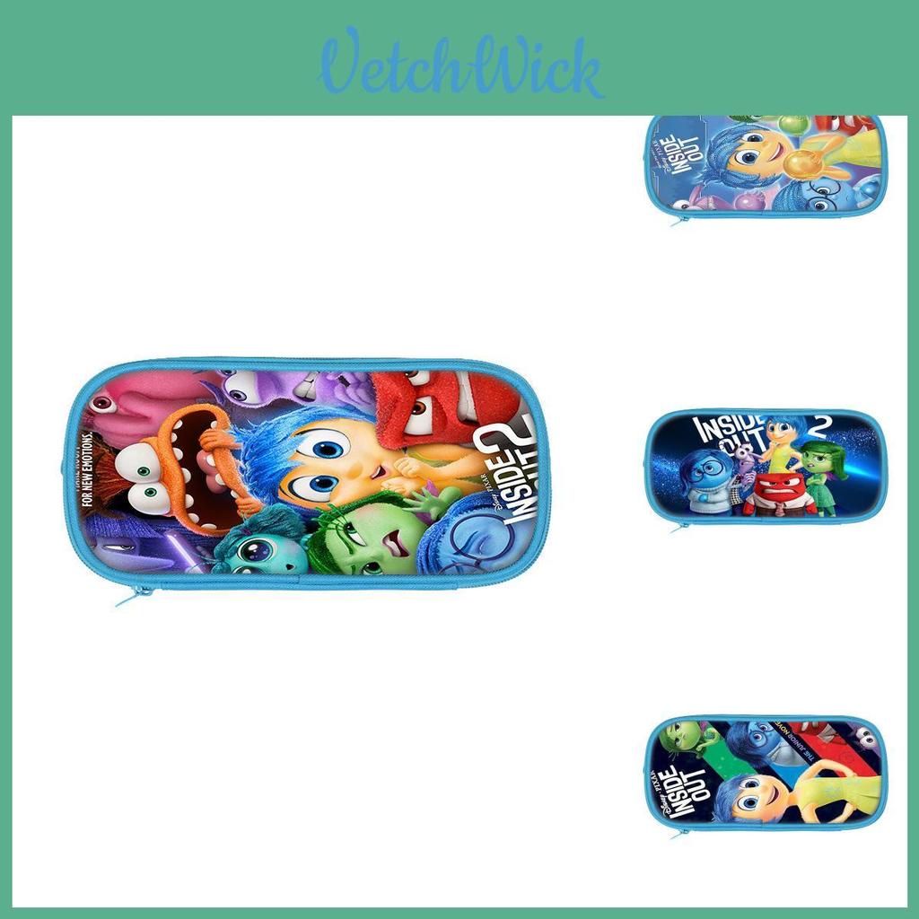 Inside Out Brain Theme Double Layer Pen Bag With Storage For School And Office