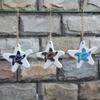 3Pcs/Set Wood Crafts Mediterranean Starfish Hung Fish Nautical Decor Hang Decorated Marine Pendant