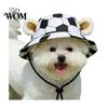 Soft Pet Hat Dog Sun with Ear Holes, Wide Brim Protection Hat, Adjustable Durable Drawstring for Small And Medium Dogs Outdoor Walking Hiking