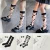 Ultra-thin Flower Knee Socks Transparent Crystal Silk Socks Sexy Silk Stockings Women