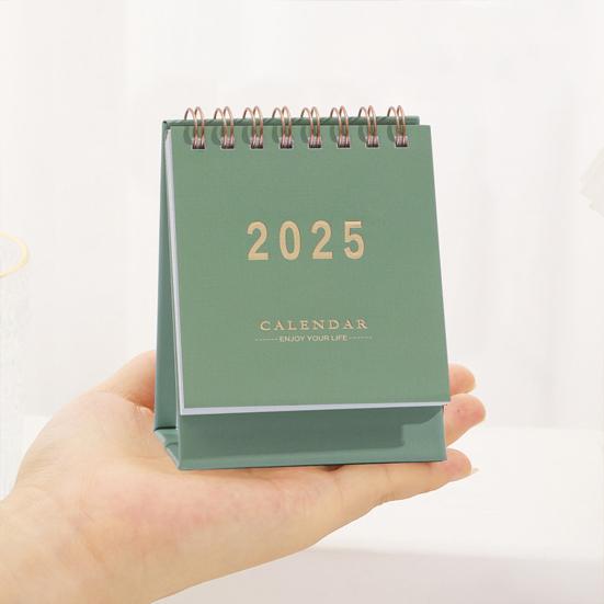 2025 Desk Calendar Annual Planner Standing Flip Calendar with Coil To-Do List Schedule Organizer Home Office School Supplies