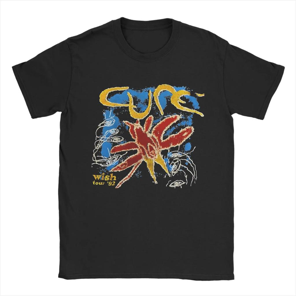 Vintage Rock Punk Tops The Cure Wish Tour Retro Tshirt Casual and Comfortable Spring and Summer New Print Loose Tshirt Print