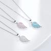 Ожерелье Ashley Jewelry, Стерлинговое серебро 925, Перо, Крыло ангела, Подвеска-крыло, Женское, Простой дизайн (чистый)