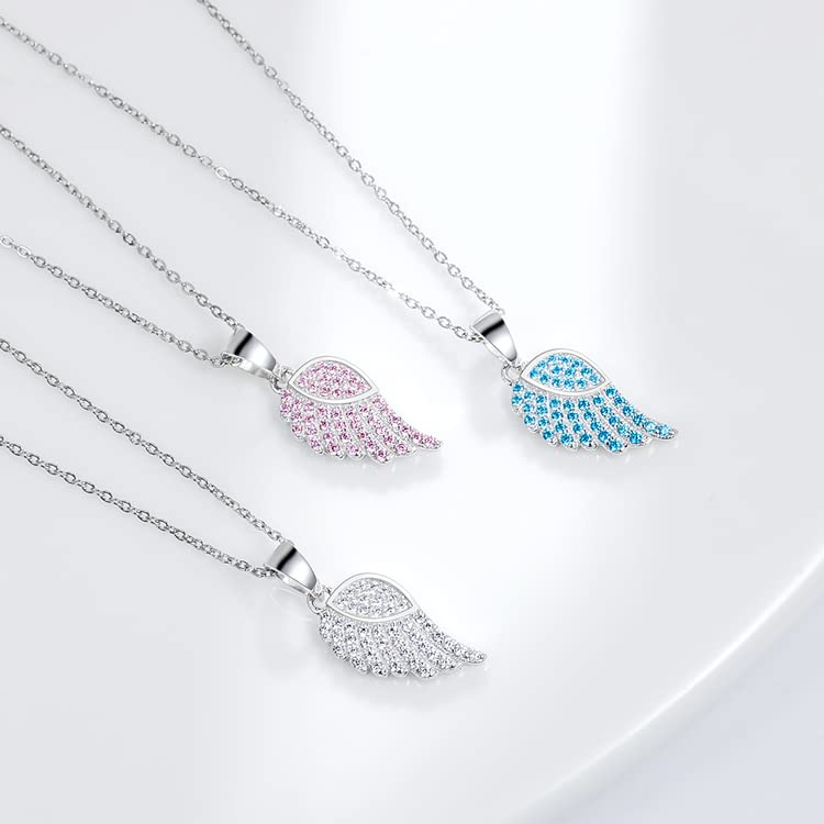 Ожерелье Ashley Jewelry, Стерлинговое серебро 925, Перо, Крыло ангела, Подвеска-крыло, Женское, Простой дизайн (чистый)