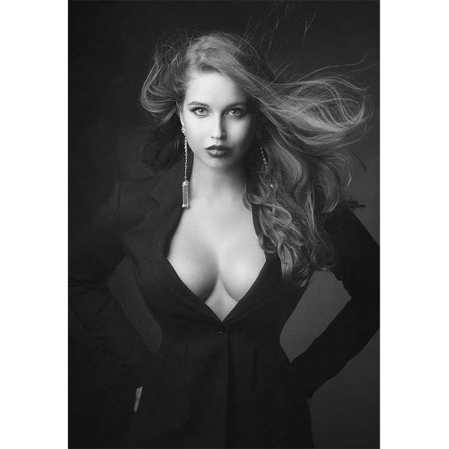 Современные черные сексуальные обнаженные женские холсты с картинами, постеры и принты Quadros, настенные художественные картины для гостиной, украшения стен Cuadro