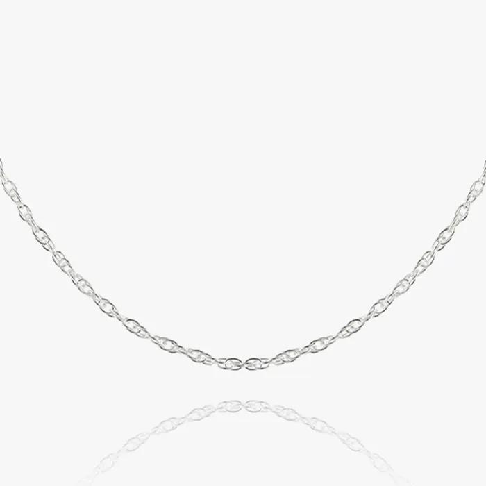 Серебряное ожерелье, цепочка в виде каната, 925 пробы