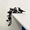 1pc Metal Four Birds Wall Stickers – Decorative Door Corner & Frame Art, Elegant Wall Decor for Stylish Corner Accents