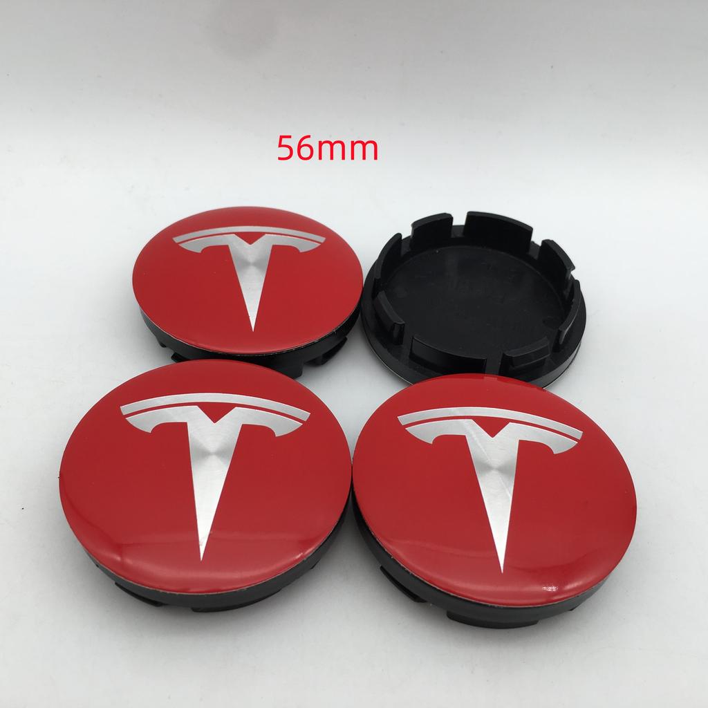 AAAIK1 20pcs 56mm 60mm 68mm For Tesla Model 3 Model Y Model S X Car emblem Wheel hub Center Cap Badge covers Decals Styling accessories
