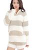 Seap Fluffy Pajama Set and 503 Women's (Pants Hoodie) (Beige)