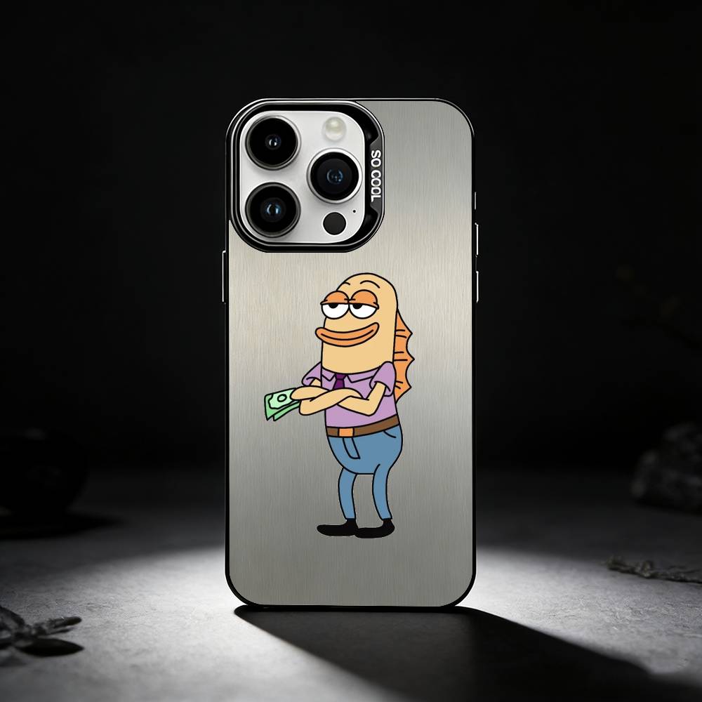 Little Residents of Bikini Bottom Phone Case For iPhone 17,16,15,14,13,12,11 Plus,Pro Max,XS,Colored silver phone case