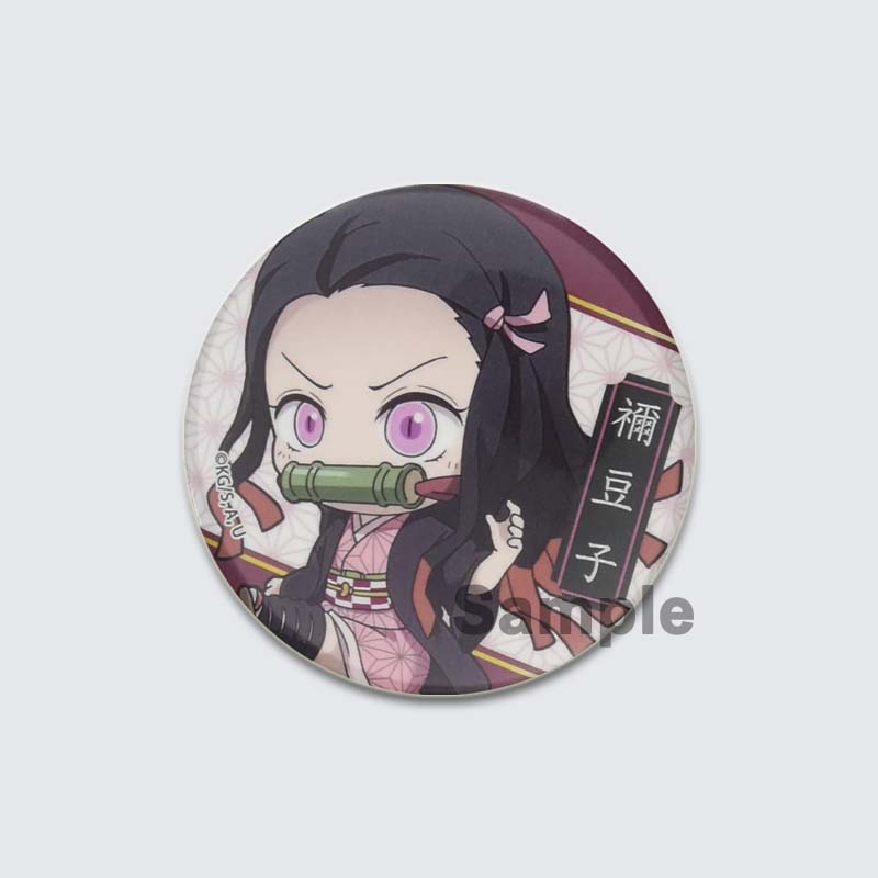32/44/58mm Kamado Tanjirou Hashibira Inosuke Pin Kochou Shinobu Kamado Nezuko Tsuyuri Kanao Agatsuma Zenitsu Anime Brooche Handmade Demon Slayer Badge