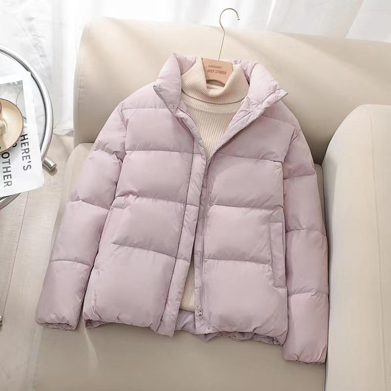 Winter Down Cotton Coat Women Solid Loose Padded Jacket Puffer Parkas Casual Female Black Zipper Thickening Warm Outwear