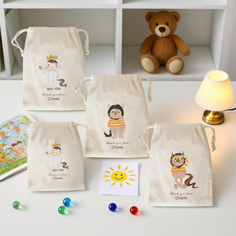 Custom Wild Monster Things Favor Bag Wild Rumpus Birthday Party Decor Kindergarten NewBorn Baby Shower Back To School Gift