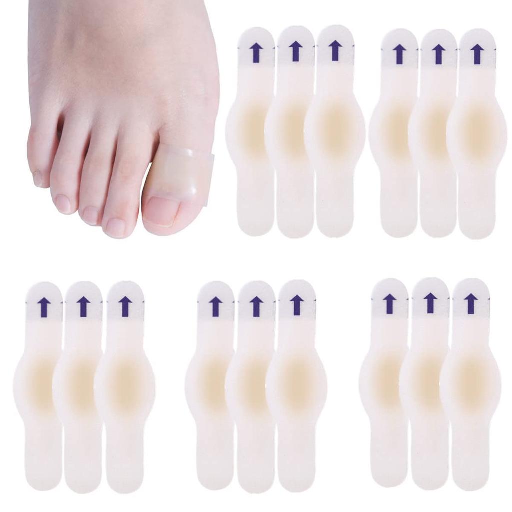15Pcs Blister Plasters Hydrocolloid Invisible Blister Cushion Gel Blister Prevention for Heel Foot Toe and Guard Skin (Rectangle Styles)