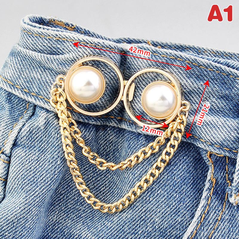 Джинсы Пуговица Регулятор Для Брюк Юбки Кнопка Жемчуг Кисточка Застежка Брюки Булавка Для Бесшовных Джинсов Пряжка Для Талии Аксессуары