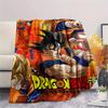 Фланелевое одеяло с принтом персонажей Dragon Ball, Высококачественное, Удобное для всех сезонов, Декор для дома, Тепло и уют, Идеально для рождественских подарков