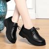 Lace-up Leather Shoes for Women's Spring and Autumn, Women's Shoes with Soft Leather and Soft Soles, Casual and Comfortable Flat-soled Single Shoes