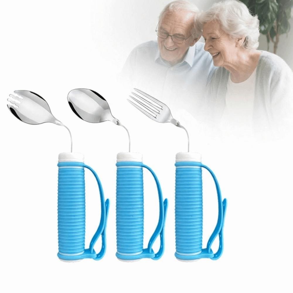 Angle Adjustable Anti-Slip Eating Spoon Anti-Shake Food Aid Fork Stroke Recovery