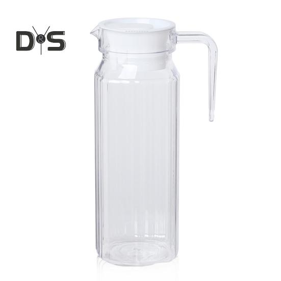 Кувшин для холодной воды 1,1 л, большая емкость, прозрачный диспенсер для напитков, герметичный кувшин с крышкой, носиком, лимонад, сок, напиток, банка для горячих и холодных напитков