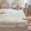 100% Cotton Bedsheet Adults Kids Fitted Sheet Skin-friendly Bed Cover Cartoon Style Bed Linen Drap De lit(Pillowcase Need Order)