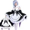Cosplay Deluxe Edition Maid Anime Stage Chinese School Starting Life In Another World Maid Size [Nou-satsu] ReZero Rem/Ram Outfit, Costume,