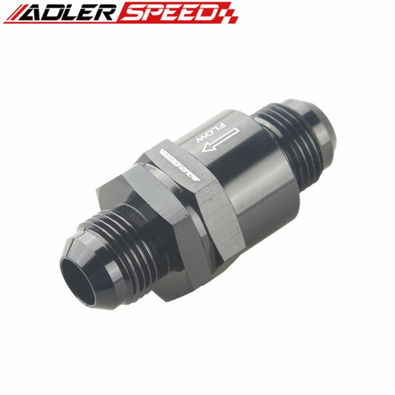 2PCS ADLERSPEED 10AN AN-10 Non Return Fuel One Way Check Valve Fitting Adapter Black