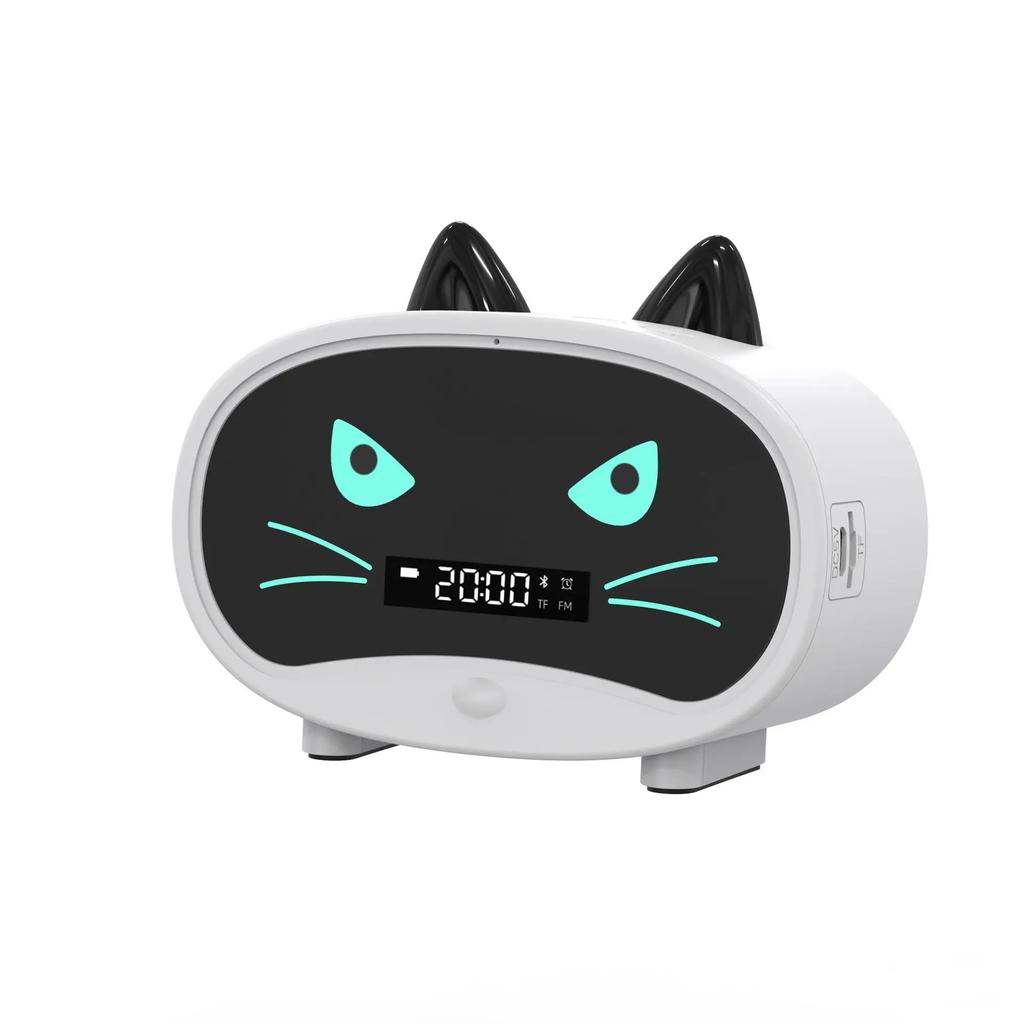 Новый Милый Bluetooth-динамик в форме кошки с будильником - Портативная беспроводная стерео звуковая колонка, Музыкальный плеер с функцией сабвуфера