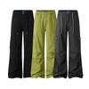 Mens Cargo Pants Pleated Design Loose Fit Multi-Pocket Solid Color Streetwear Style Casual Long Trousers