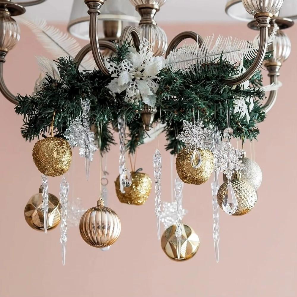 PVC Pine Needle Garland Green Christmas Vine Ring Decoration Strip Wall Decoration