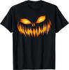 Jack O Lantern Scary Carved Pumpkin Face Halloween Costume T-Shirt for Unisex Women Casual Cotton Daily Four Seasons Tees