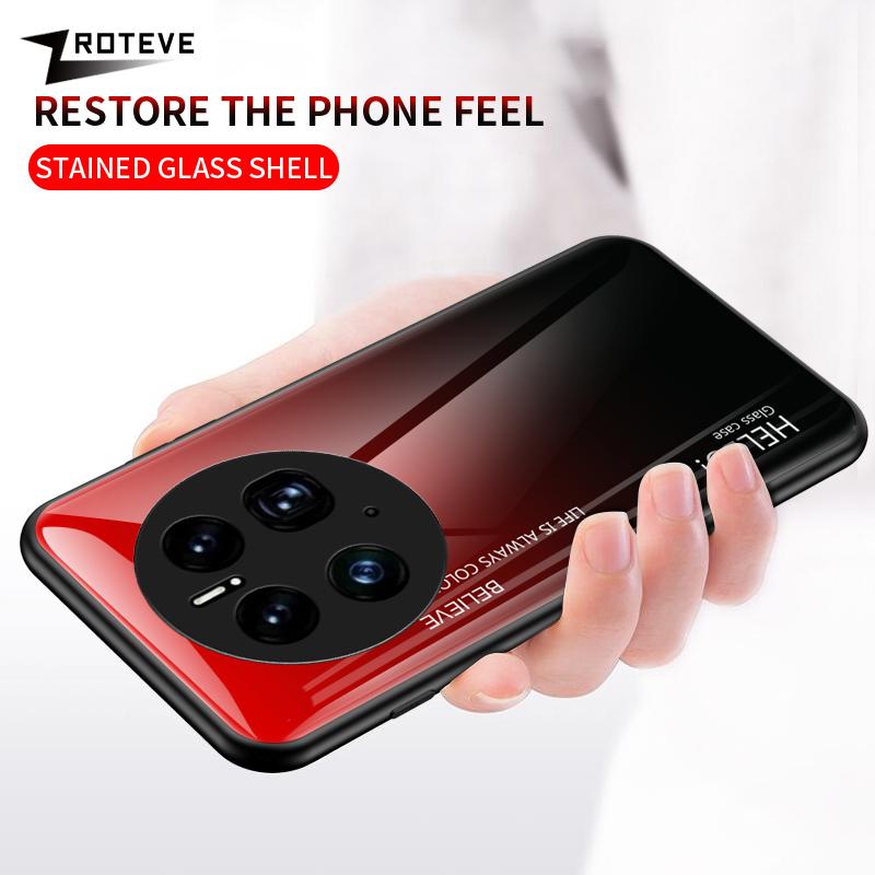 Чехол из закаленного стекла с градиентом Mate50 Pro для Huawei Mate 50 40 30 20 20X Pro Plus Mate40 Mate30 Mate20, чехлы для телефонов