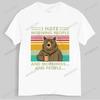 2024 I Hate Morning People And Mornings And People T Shirt Funny-Bear Drink Coffee Lover Cute Lazy Animal Retro T-Shirt
