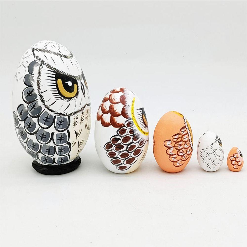 Japanese Girl Animal Matryoshka Doll Snowman Girls Russian Doll Wooden Stacking Dolls  Kids Toys