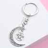 Moon Love Star Keychain (4PCS) – Alloy Charm Pendant for Bags & Cars, Fashion Accessories