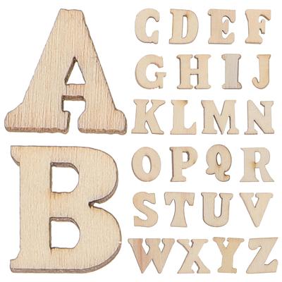 Toyvian Favet Parts Favet Object Деревянные ломтики Favet Деревянные буквы Английские Favet Мини Деревянные детали Простые DIY Деревянные Favet Материалы для поделок Ручная работа