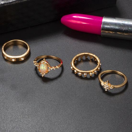 13 шт./компл. кольцо с блестящими стразами Корона Луна Звезда костяшка кольцо для вечеринки