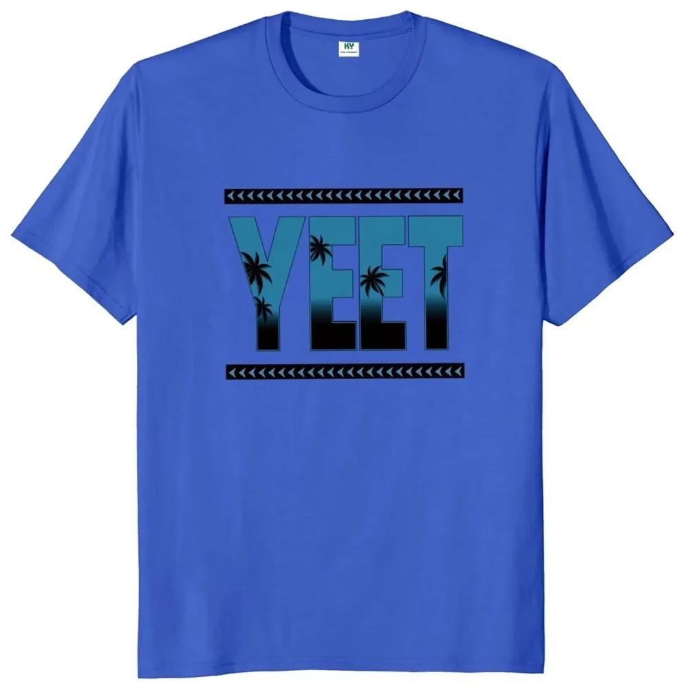 Ретро Футболка Yeet Смешная Графическая Футболка для Любителей Отдыха Мягкая Унисекс Дорожная Футболка с Круглым Вырезом Топы Футболки Оверсайз