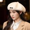 Японская ретро однотонная универсальная восьмиугольная шляпа для женщин на осень и зиму, новая литературная шляпа художника, повседневная шляпа-берет, подчеркивающая маленькое лицо