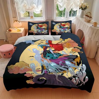 3Pcs Ghostly Halloween Night Bedding Sets For All Sizes New 3D Printed Bed Cover Comforter Duvet Cover Pillowcase Bedroom Decoration