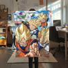 Фланелевое одеяло с принтом персонажей Dragon Ball, Высококачественное, Удобное для всех сезонов, Декор для дома, Тепло и уют, Идеально для рождественских подарков