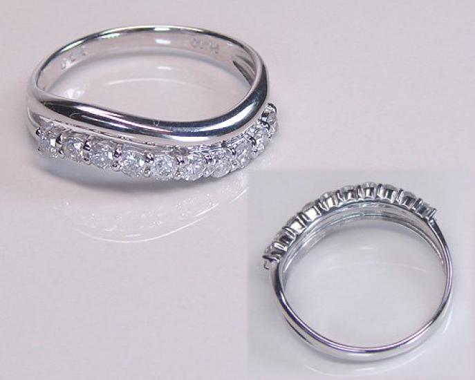 И My Jewelry Carat Бриллиант Сладкий Апрель с Сертификатом Подлинности [Ваша Коробка] 0.30 Серебро/Платина Кольцо, Память, Камень Рождения, (11) [Подарочная упаковка]