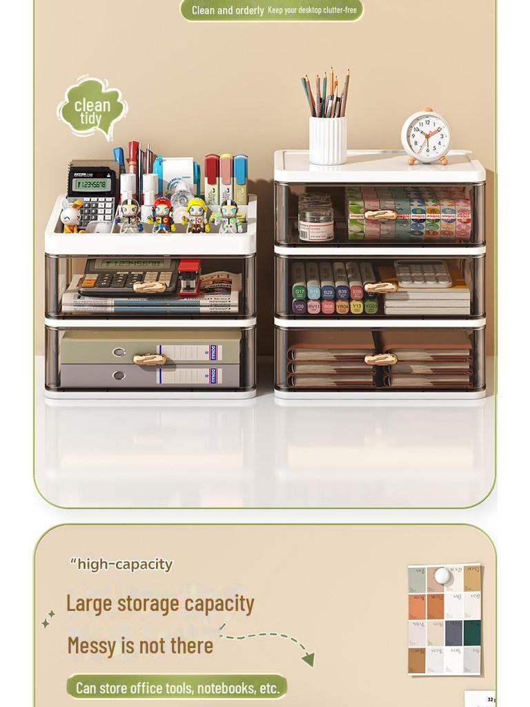 Пластиковый настольный органайзер для канцелярских принадлежностей и косметики