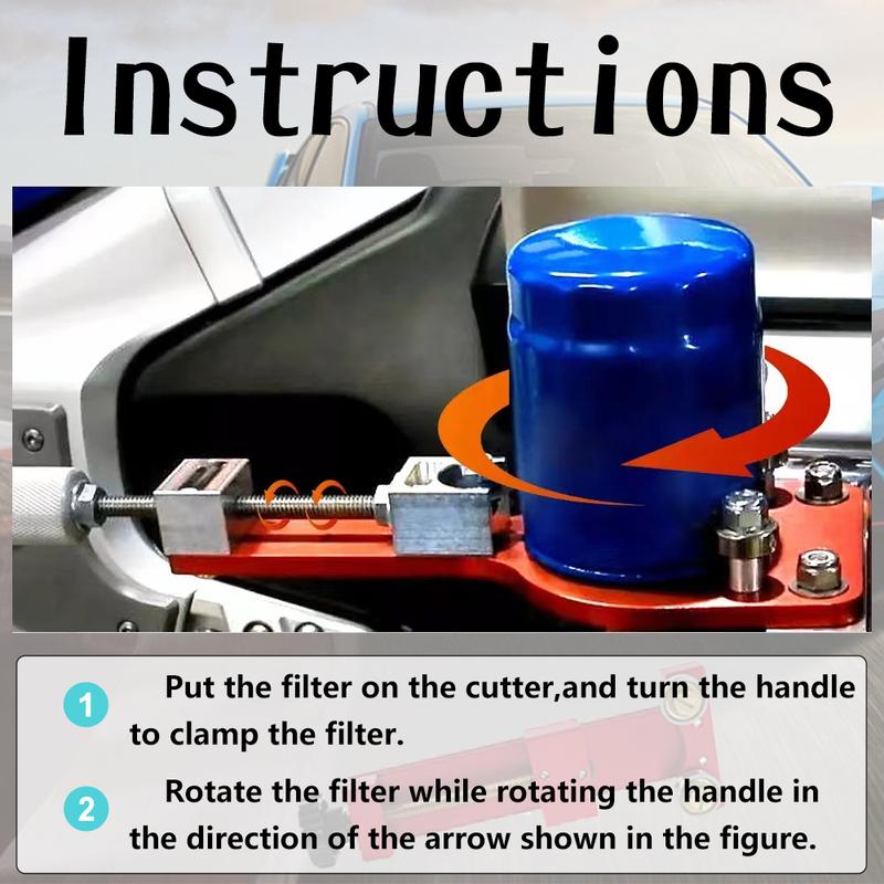 MUGE-Universal Aluminum 66490 Oil Filter Cutter Cutting Tool Car Oil Filter Cutter Range 1-3/4" To 5-3/4" OFI080
