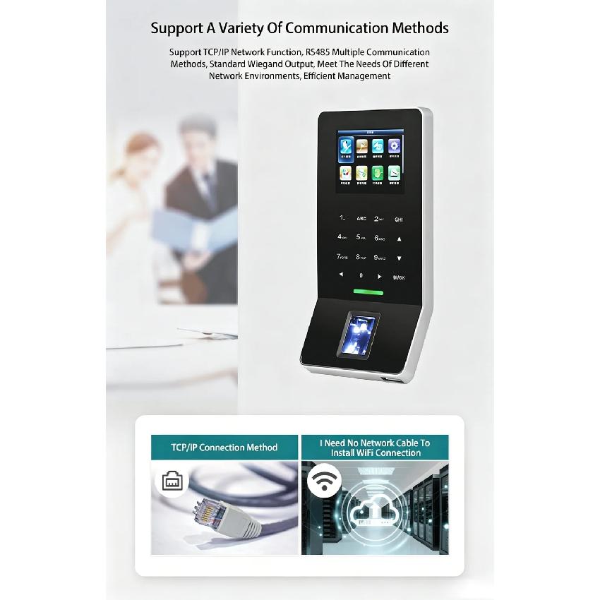 ZK Teco Free F22 Biometric Fingerprint Access Control Time Attendance Machine WiFi TCP/IP RFID ID/IC Card Optional for Office